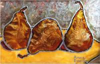 Still Life - Bosc Pears - Sold - Glass Paint